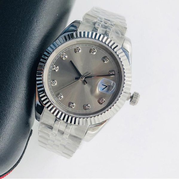 

women watch couples style classic wristwatches quality 36/41mm mens automatic watches full stainless steel luminous reloj de lujo, Slivery;golden