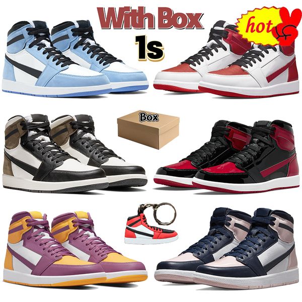 

with box 1 1s mens basketball shoes dark marina blue mocha patent bred brotherhood silver toe black white rust pink mid light smoke grey nb