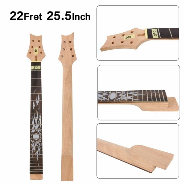 

diy electric guitar neck 22fret 25.5inch mahogany rosewood unfinished#p