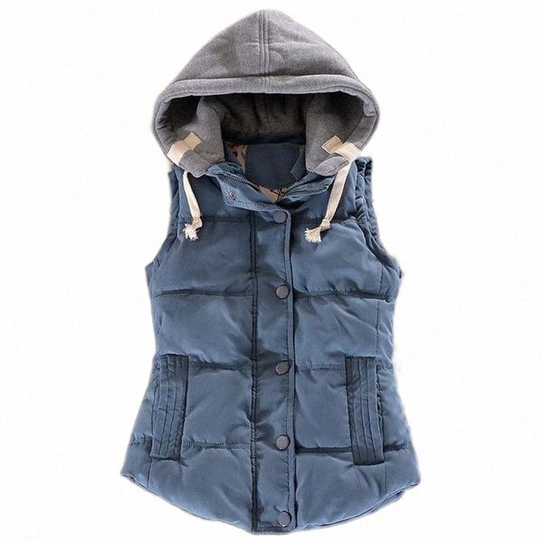 

women's vests plus size 6xl autumn woman winter warm down female oversized thick women removable hooded waistcoat d1ng#, Black;white