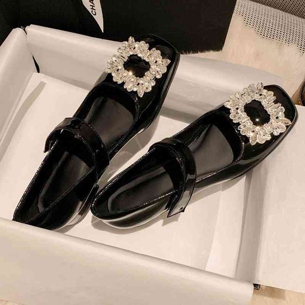 

sandals mary's style patent women's leather shoes 2igg, Black