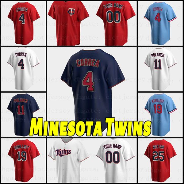 

26 max kepler twins baseball jersey 24 gary sanchez 4 carlos correa 22 miguel sano harmon killebrew luis arraez sonny gray gio urshela ryan, Blue;black