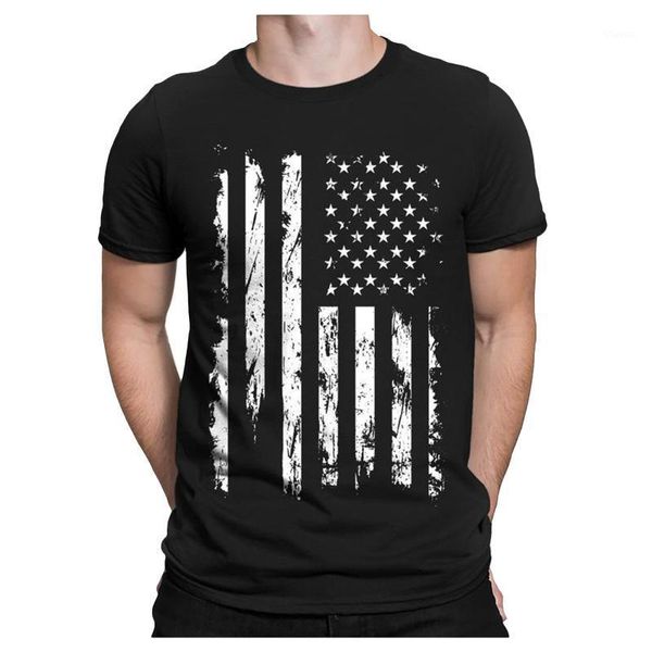 Homens camisetas Dia da Independência T-shirt Verão 3D Impressão digital 4 de julho Impressão listrada Tshirt Manga curta Camiseta Hombre 2022