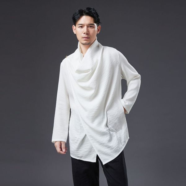

traditional ethnic clothing men's tang suit oriental style outfit male cross collar retro asian costume spring summer breathable appar, Red