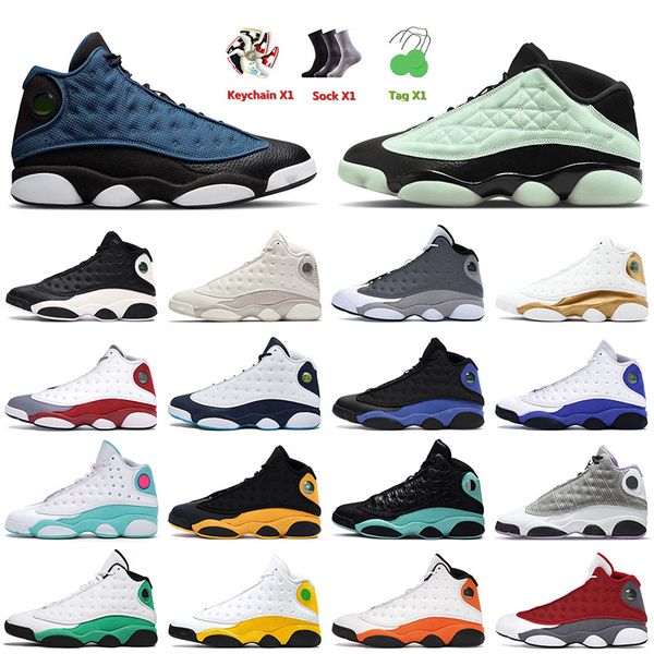 

jumpman og basketball shoes 13 13s xiii singles day brave blue hyper royal lucky green court purple chicago mens women trainers sneakers 36-, White;red