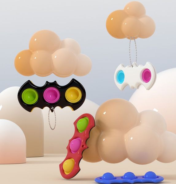 Bat Dos Desenhos Animados Simples Chaveiros Fidget Brinquedos para Autism Adhd Ansiedade Anti Stress Relief Sensory Toy Presentes