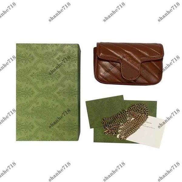 

real cowhide 16cm marmont super mini women shoulder crossbody bags caramel designer handbags luxury lady purses soft clutch bag