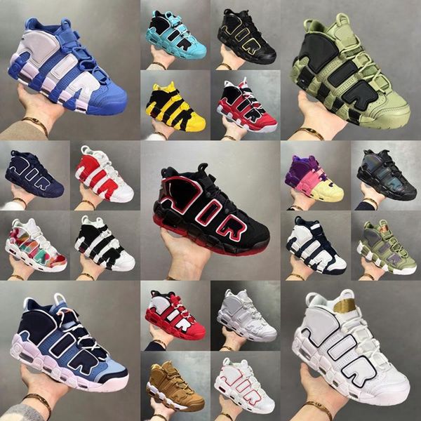 

new more basketball shoes mens total-scottie pippens white 96s varsity red green multi color black bulls university blue unc uptempos woman