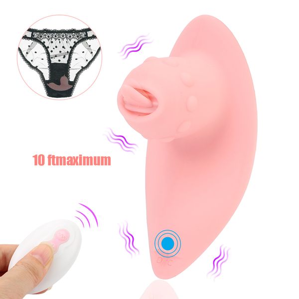 Klitoris Stimulator Tragbares sexy Spielzeug für Frau Vaginalmassage Zunge lecken Vibrator Weibliche Masturbation 10 Modus G-Punkt Schönheitsartikel