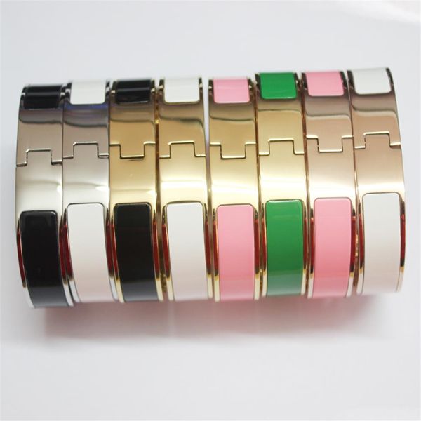 

12mm h bracelet bangle titanium steel loves bracelet whole engraved brand bracelet for women whole282j, Black