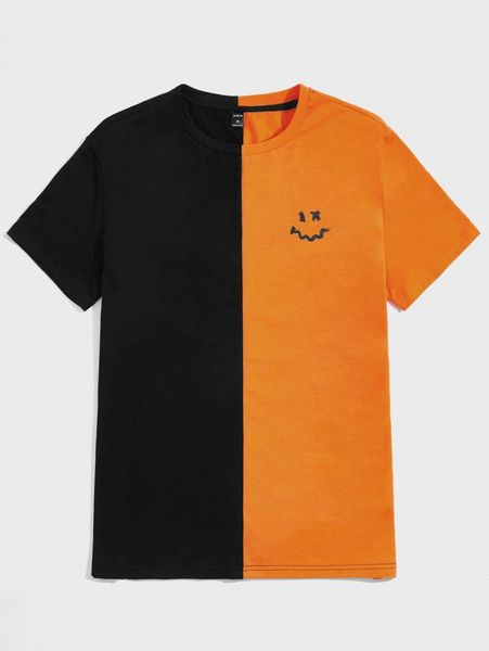 

men cartoon graphic two tone tee x8ag#, White;black