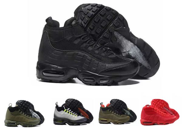 

2023 95 runner sneaker boot 20th anniversary mid shoe army boots men's autumn winter ankle sealed-zip training sneakers shoes men, White;red