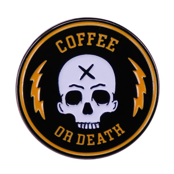 

coffee or death skull brooch collar hat bag accessories, Blue