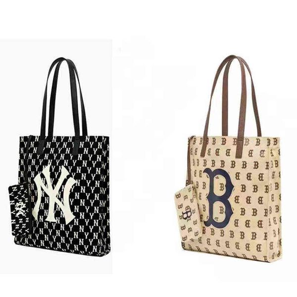 

50% discount bags mlb shopping canvas tote bag vertical ny scale large capacity one shoulder handbag couple bag luxury designer