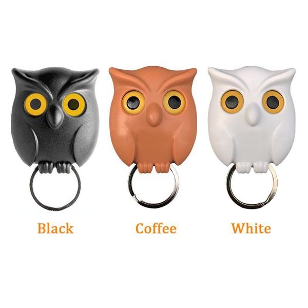 1 PCS Owl Night Wall Magnetic Key Solter Magnets Hold Keychain Chave Hanch Handing Key abrirá os olhos Home Decoration 220527