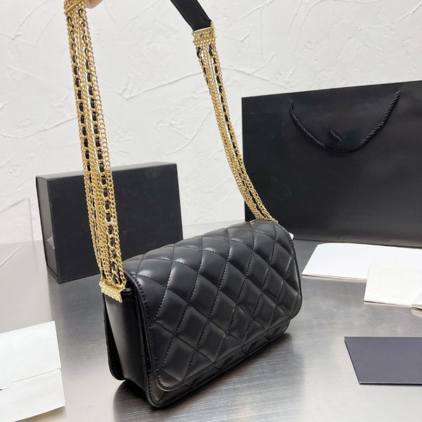 

womens classic flap mini chain bags quilted gold chain strap with letter crossbody shoulder purse outdoor sacoche pochette handbags 21x14cm
