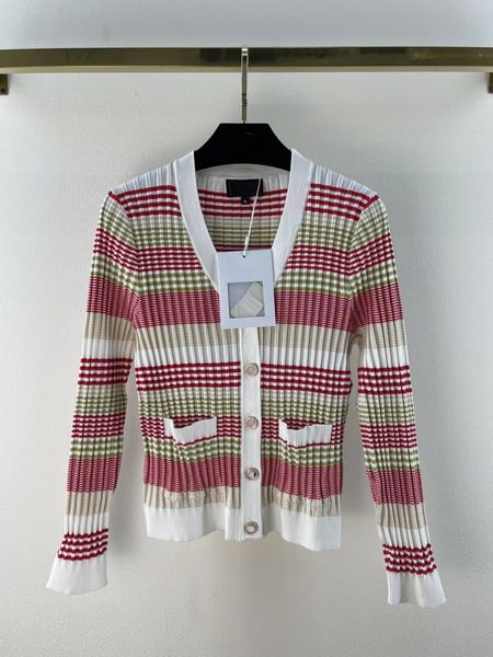 

2022 autumn milan runway sweaters v neck long sleeve women's sweater high end jacquard cardigan designer clothing 0530-3, White;black