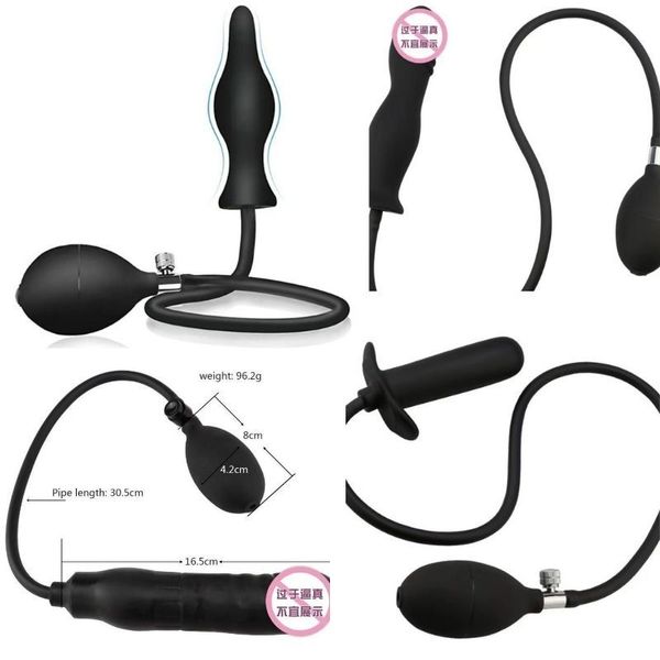 Massagem 4 Modelos Anal Plug Butt Plug Expansível Plugues Anal Vestibular Inflável Anal Dildos Masturbator Sexo Brinquedo Para Male e Feminino