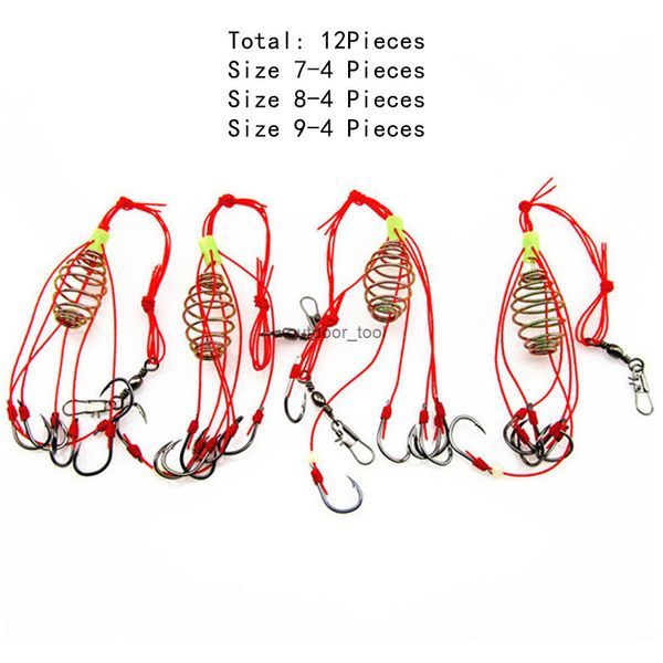 

3 size explosion fishing hook fishing lure bait trap feeder cage sharp fishing hook with stainless steel springs