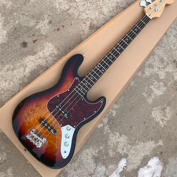 

sunset color electric bass guitar jb forehand backhand left bass
