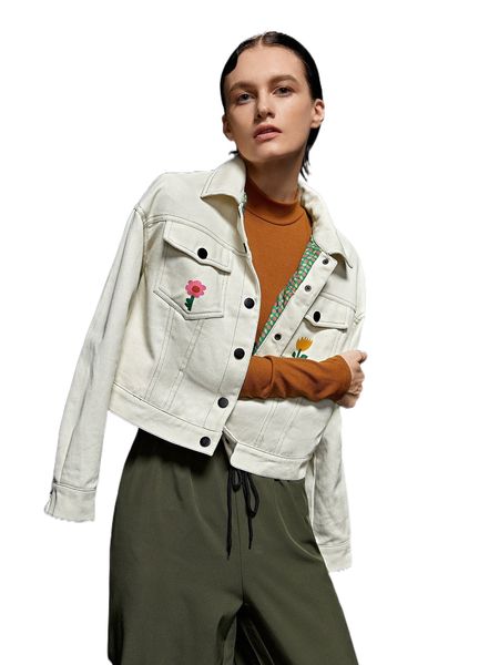 

x mister fred flower and slogan graphic jacket y0ef#, Black;brown