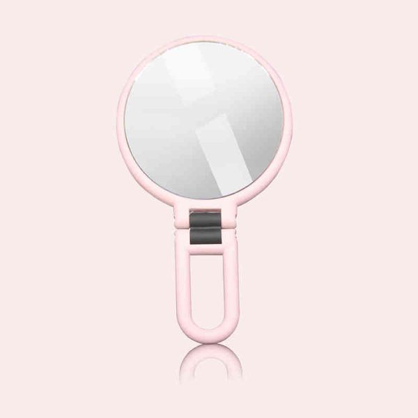 

factory outlet beauty double-sided mirror 10x size round 5x beauty princess folding portable handle