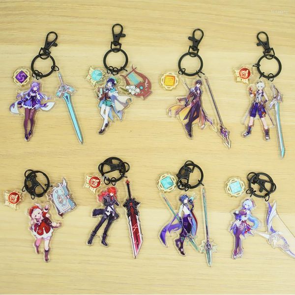 Anahtarlık Keying Genshin Etkisi Anahtarlık Figürü Cosplay Kamisato Yoimiya Raiden Shogun Key Ring hayranları koleksiyonu hediyekeychains forb22