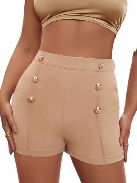 

sxy high waist fake button biker shorts h0p3#, White;black