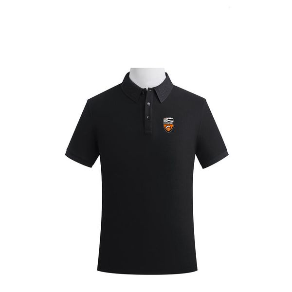 FC Lorient Polos masculinos e femininos de alta qualidade, camisa de algodão penteado com contas duplas, cor sólida, camiseta casual com ventilador