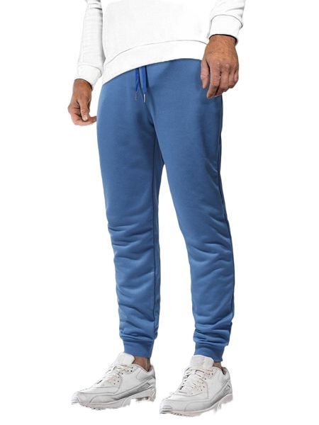 

men slant pockets drawstring waist sweatpants a2d7#, Black