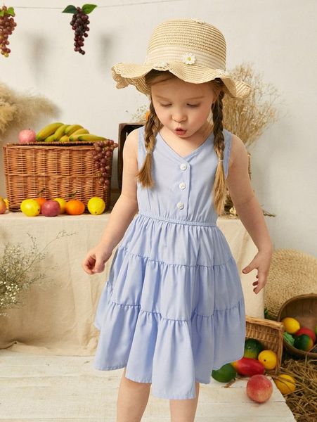 

toddler girls button front flounce hem dress she, Red;yellow