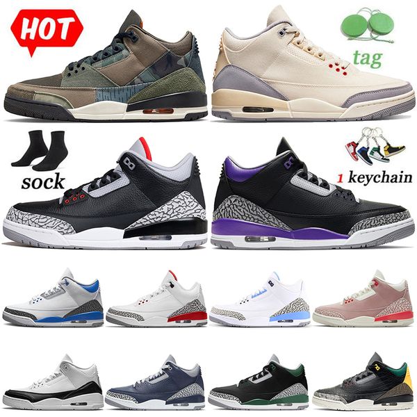 

muslin jumpmans 3 3s men women basketball shoes pine green black cement racer blue fire red court purple cool grey unc laser orange outdoors