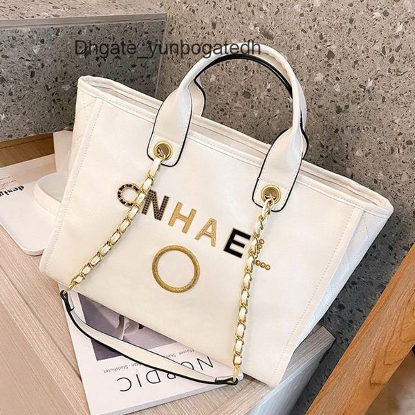 

luxury women's fashion handbags evening bags ch designer metal letter badge tote bag small mini body leather beach handbag large female