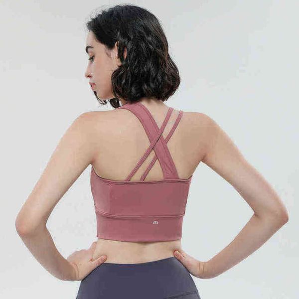 

bras lulu brand yoga clothes sports underwear women's shockproof running gathered fitness vest bra lu-202 ey7z, Red;black
