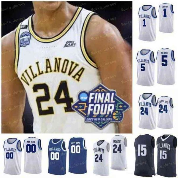 

2022 final four 4 villanova wildcats basketball jersey ncaa college collin gillespie jermaine samuels justin moore lowry bryan antoine brand, Black