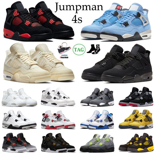 

ale 4s basketball shoes men women jumpman 4 black cat red thunder white oreo military black university blue pure money mens trainers sports