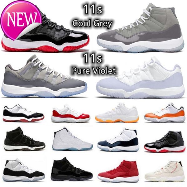 

jumpman 11 11s mens basketball shoes cool grey pure violet citrus legend gamma unc blue jubilee bred low cap gown concord space jam men c