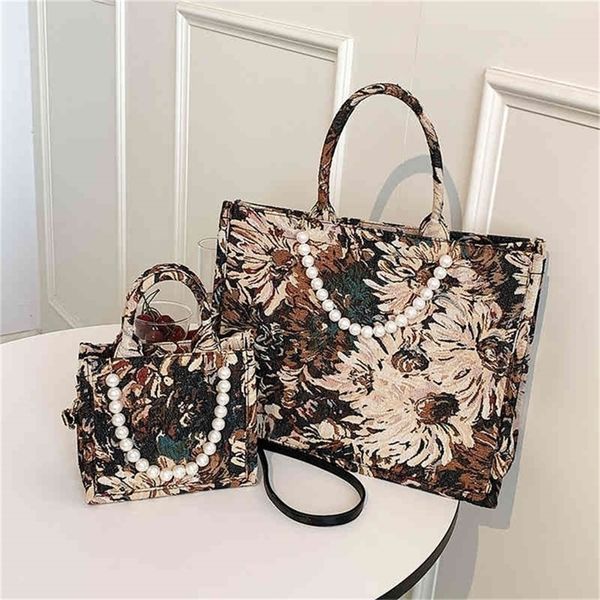 

women autumn fashion chrysanthemum personality high-capacity tote merchant for 75% off factory sales