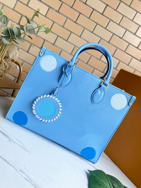 

designer bag fashion onthego pm mm m45718 sky blue women luxurys designers bags genuine leather handbags messenger crossbody shoulder bag to