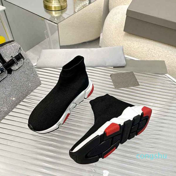 

designer socks casual shoes platform men mens woman shiny knit speed 2.0 1.0 trainer runner sneaker sock shoe master embossed womens sneaker, Black
