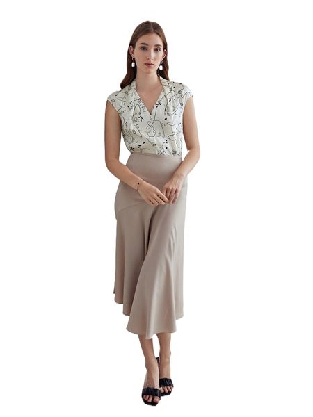 

motf premium 100% silk printed d4lc#, White
