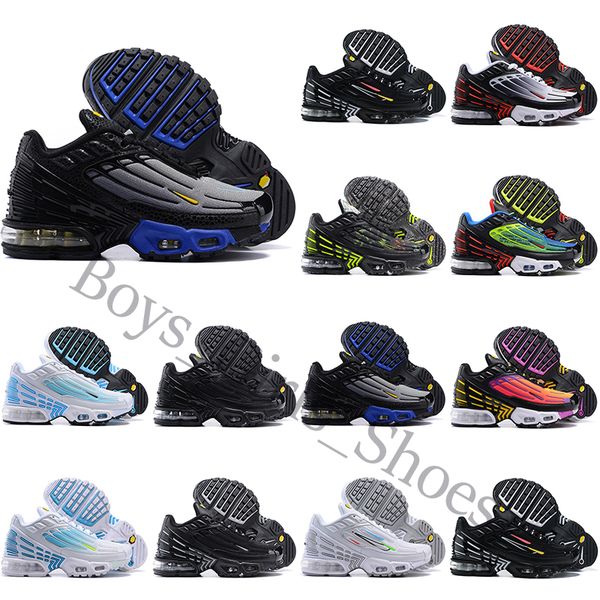 

vm plus iii 3 tn kids tuned running shoes classic outdoor tn black white sport shock sneakers men requin blue spider