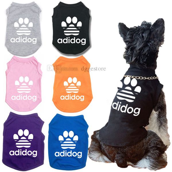 Летние футболки для собак Letter Brand Designer Pet Vest Одежда для собак Дышащая классная одежда для домашних животных для собак Бульдог Мопс Пудель Чихуахуа S Оптовая A322