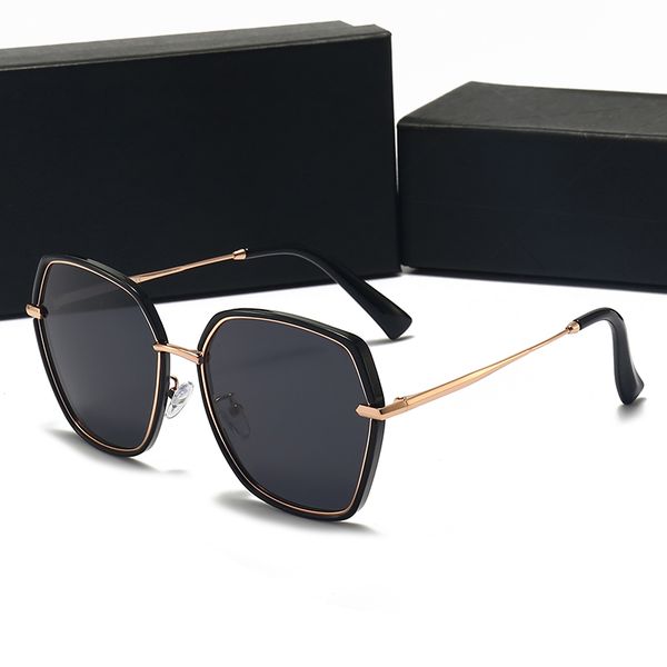 

luxury sunglasses polaroid lens designer womens mens goggle senior eyewear for women eyeglasses frame vintage metal sun glasses with box, White;black
