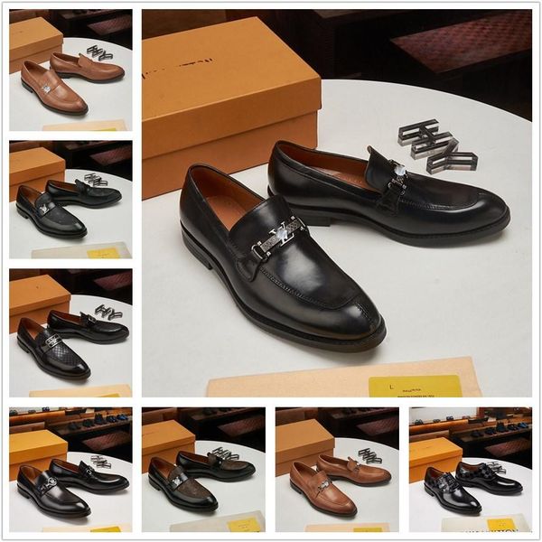 

mm men's formal shoes fashion brogues designer luxury dress office shoes men comfortable leather male loafers casual oxford flat man 11, Black