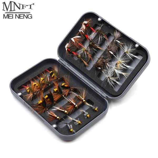 

mnft 32pcs box trout nymph fly fishing lure dry wet flies nymphs ice lures artificial bait with boxed 220817