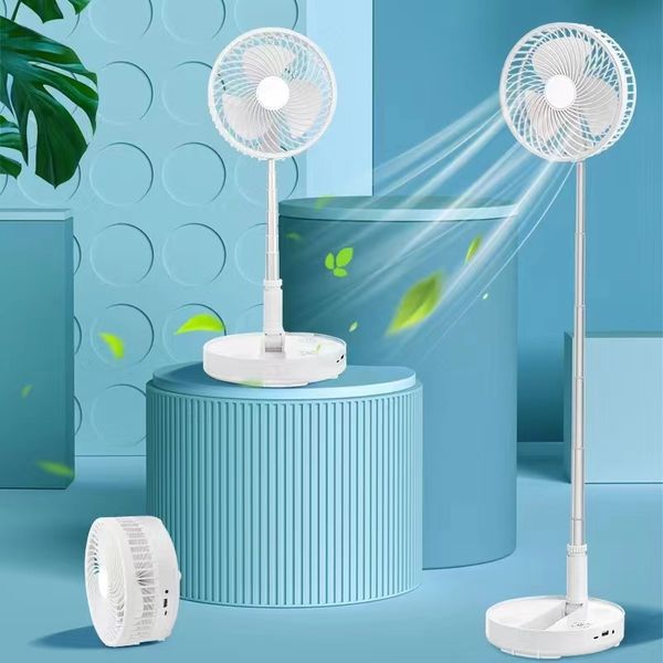 Novos ventiladores elétricos retráteis inteligentes carregando fã de celebridades on -line silent dobrável bluetooth fã de alto -falantes