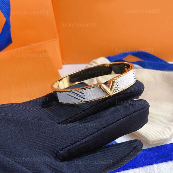 

2023 new fashion hip-hop bracelet womens leather bracelet luxury designer jewelry 18k gold-plated stainless steel womens wedding valentines, Golden;silver