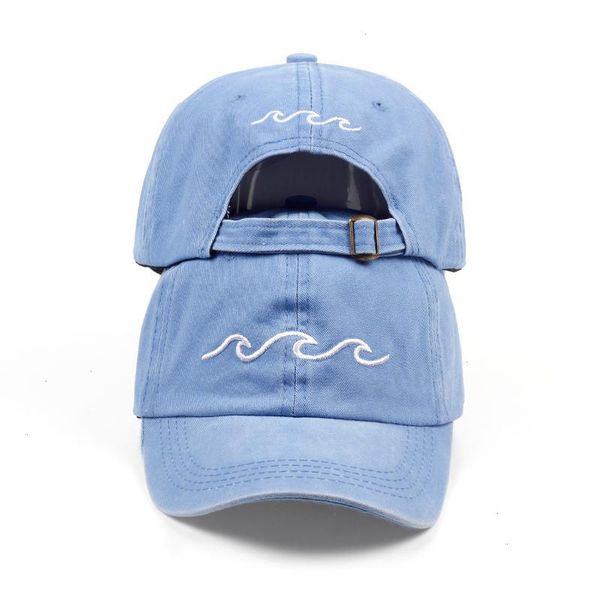 

design dad hats women men sea wave baseball cap fashion sports, Blue;gray