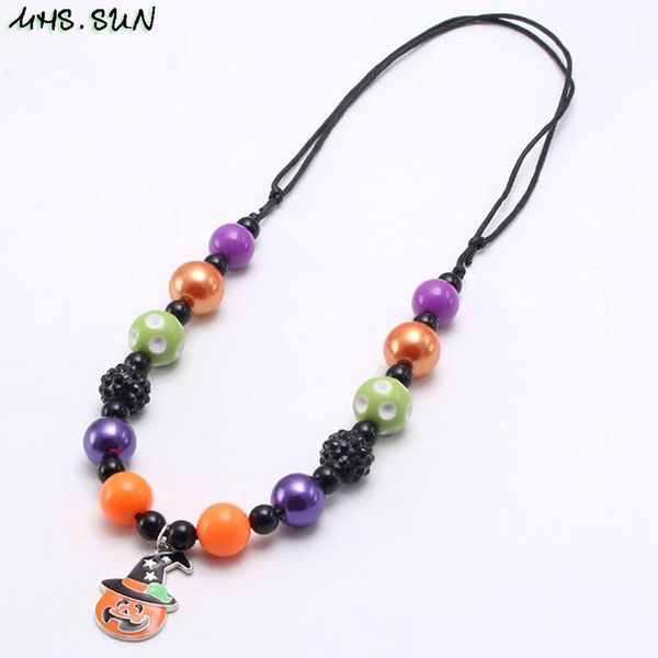 

pendant necklaces mhs.sun halloween party kids beads necklace cute pumpkin pendant girls adjustable rope necklace for baby girls festival je, Silver